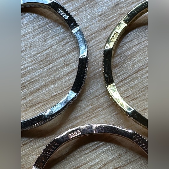 Stackable rings (3) NEW Sterling Silver - Picture 5 of 12